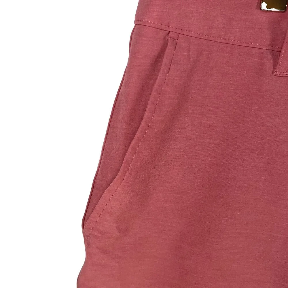 Faherty All Day Shorts Men's 34 Drawstring Chino 7 Inseam Stretch Dark Pink